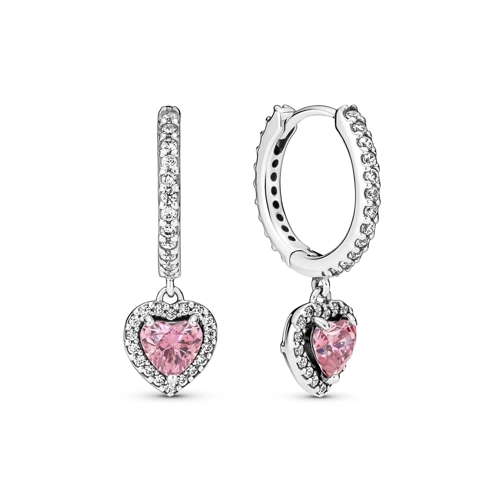 Pandora Creole Funkelndes Strahlenkranz-Herz Ohrringe Sterling silver