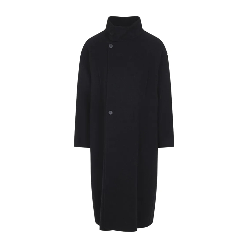 FEAR OF GOD  Asymmetrical Button Closure Wool-Cashmere Blend Co Black