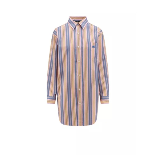 Etro Cotton Shirt With Striped Motif Multicolor 