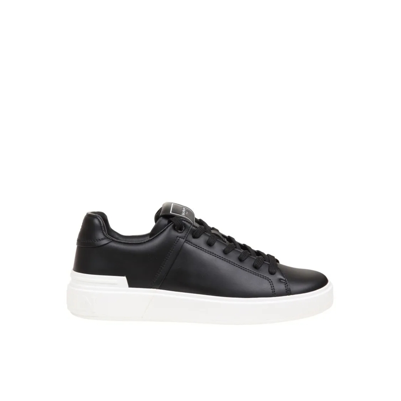 Balmain Lage-top sneaker Black Leather B-Court Sneakers Grey