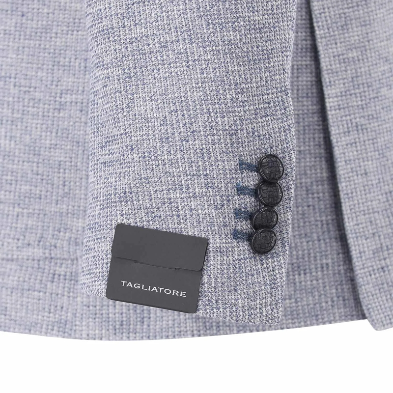 Tagliatore Veste de costume Sakko aus hochwertigem Strick grün(Image 4)