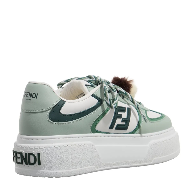 Fendi Sneaker à plateforme Match Platform Sneakers Green(Image 3)