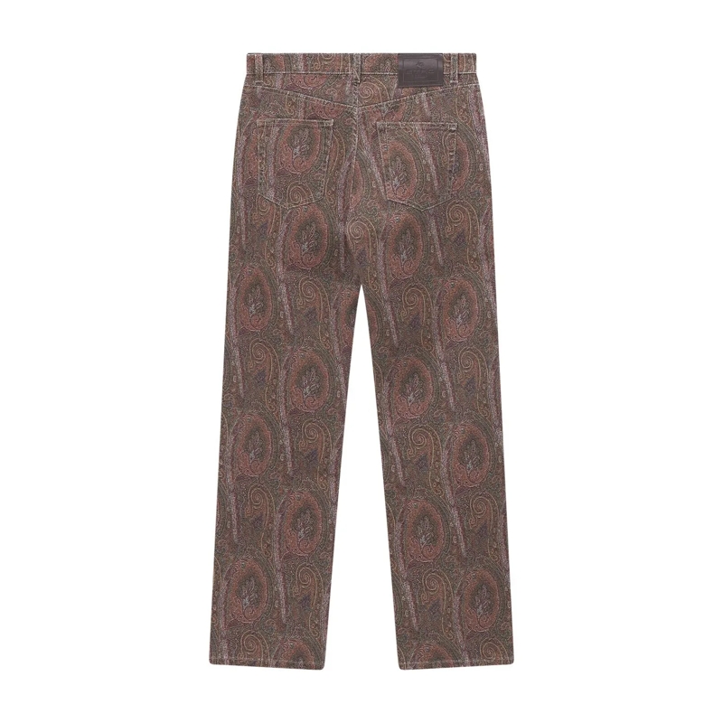 Etro Hose Straight-Fit Jeans mit Paisley Muster braun(Image 3)