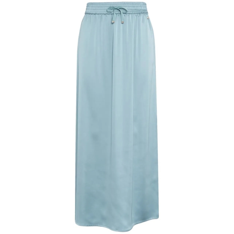 Herno Midirok Satin maxi skirt Hellblau