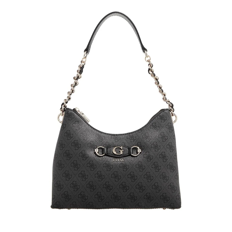 Guess Schultertasche Izzy Top Zip Shoulder Bag Coal Logo