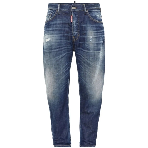 Dsquared2 Jeans Navy Blue Cotton Jeans Blue