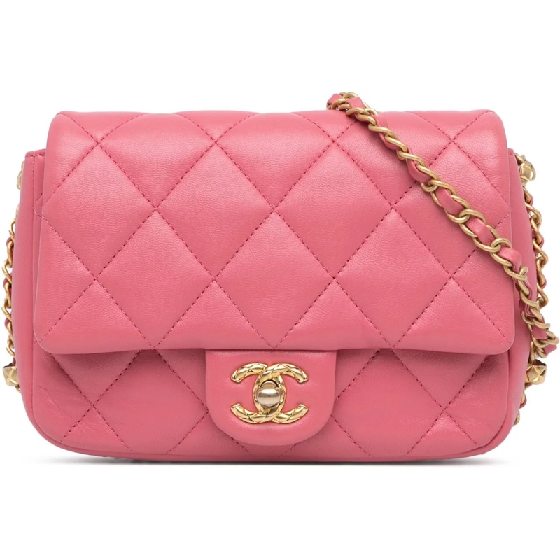 Chanel Sac à bandoulière Small Quilted Lambskin Dynasty Flap rose