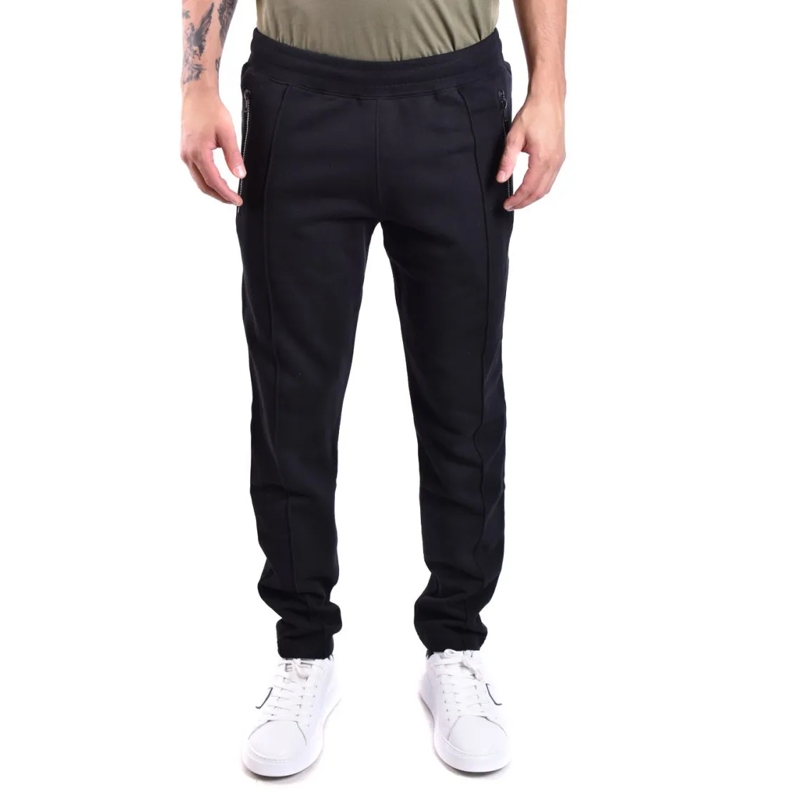 Moschino Anzugshose Tapered Black Trousers With Elastic Waistband Black