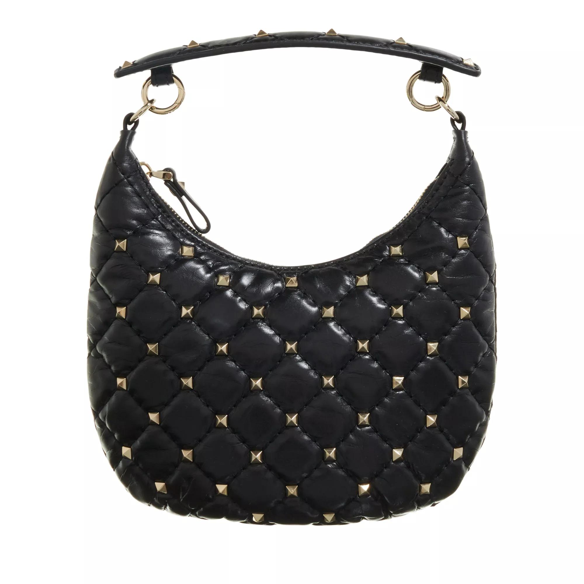 VALENTINO Crossbody Bags - Mini Hobo Rockstud Spike - Gr. unisize - in Schwarz - für Damen