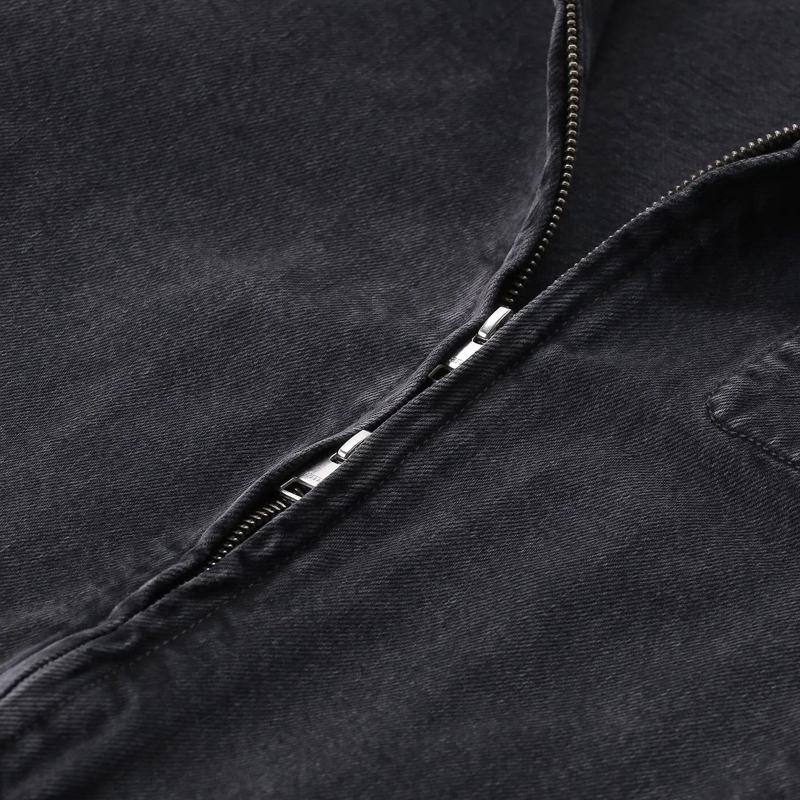 AMI Paris Übergangsjacke Jeansjacke mit Logo grau(Image 5)