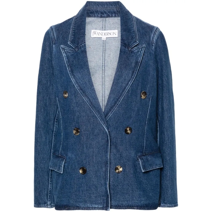 J.W.Anderson Double Breasted Denim Blazer Blue Jeans Jacken