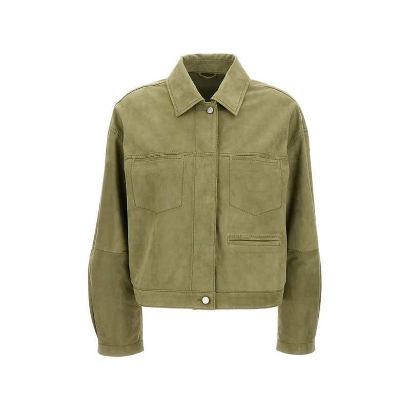 Desa 1972 Overgangsjas Structured Green Jacket With Silhouette Green
