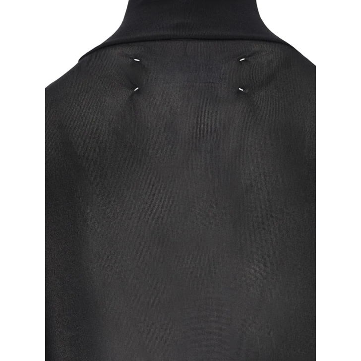 Maison Margiela Transparent High-Neck Bodysuit In Black