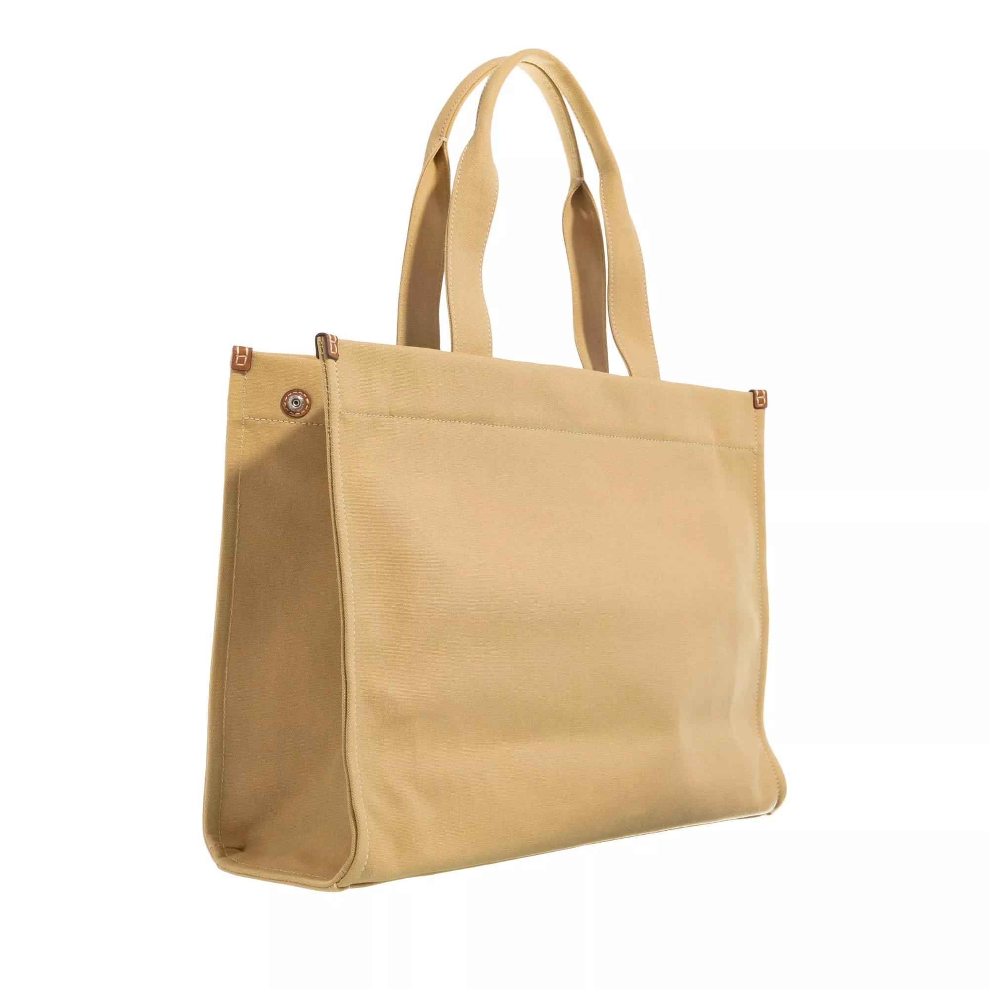 TORY BURCH Beige Tote Tas met Dubbel T Motief Beige Dames