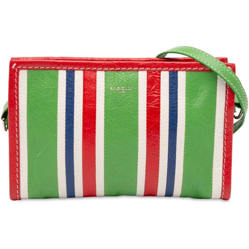 Balenciaga Schultertasche Lambskin Bazar Crossbody grün