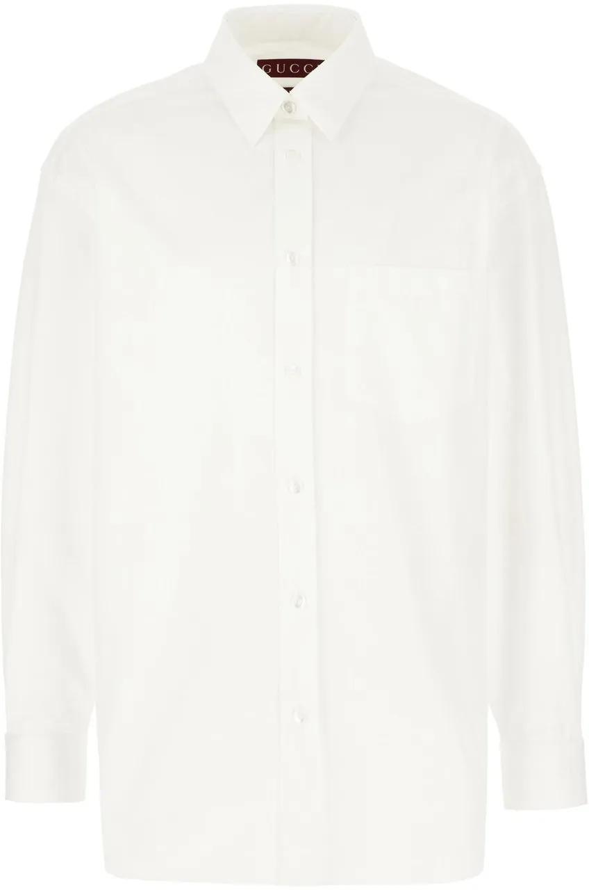 Thumbnail - Gucci - Gucci White poplin shirt - Größe 48 - weiß
