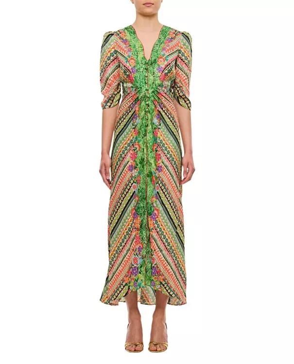 Saloni - Mitsu-B Midi Dress - Größe 14 - multi