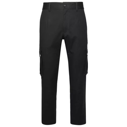Dolce&Gabbana Cargo Pants In Black Cotton Black 