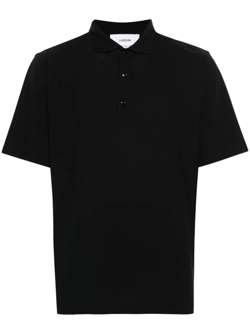 Lardini - Black Polo Shirt - Größe XL - schwarz