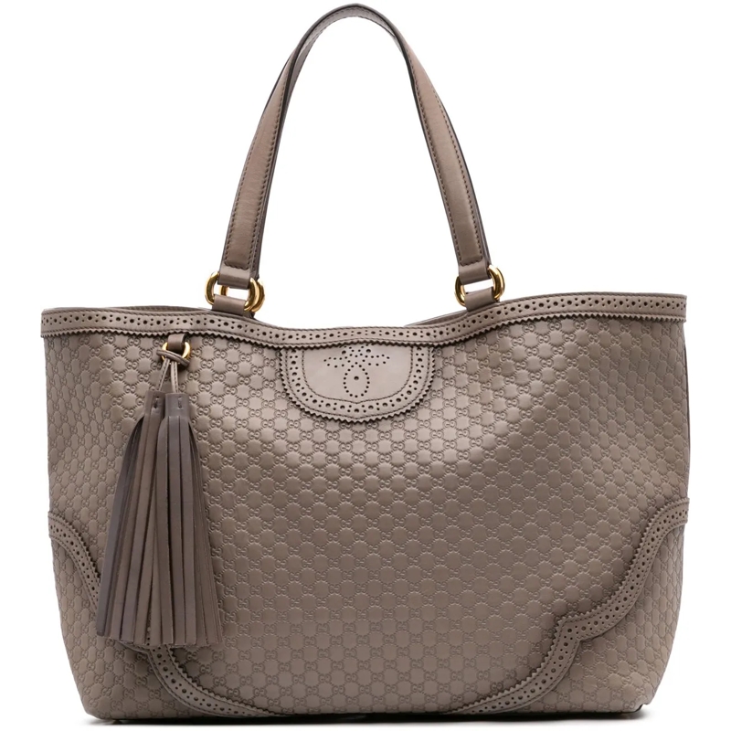 Gucci Shopper Large Microguccissima Brogue Duilio Tote braun