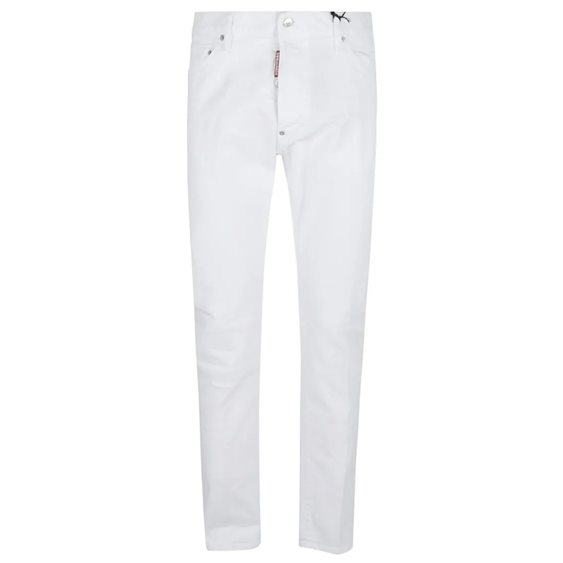 Dsquared2 Jeans Slim-Fit White Jeans With Five-Pocket Design White