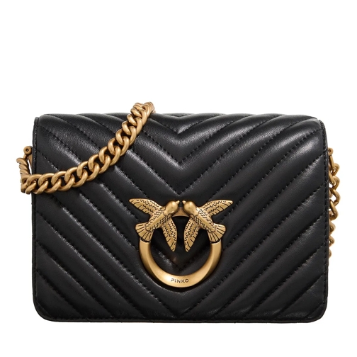 Pinko Crossbody Bag Love Click Mini Nero-Antique Gold