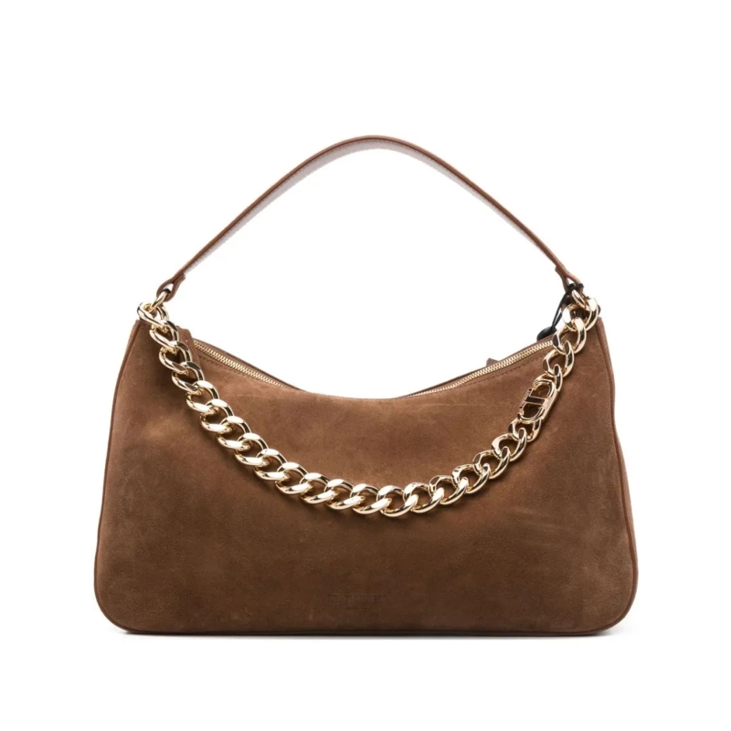 Twin-Set Sac à bandoulière Brown Suede Shoulder Bag Brown