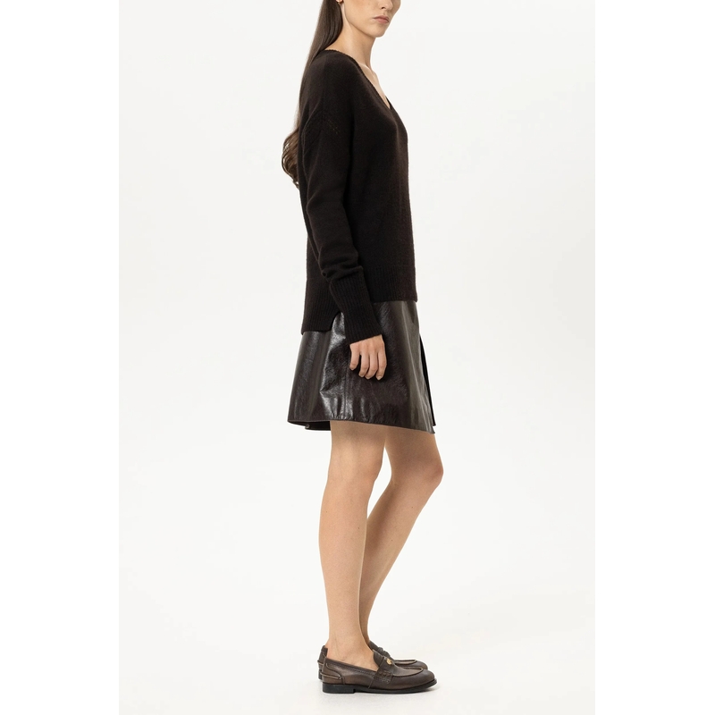 Luisa Cerano Trui V-Pullover aus Kaschmir-Mix truffle(Image 3)