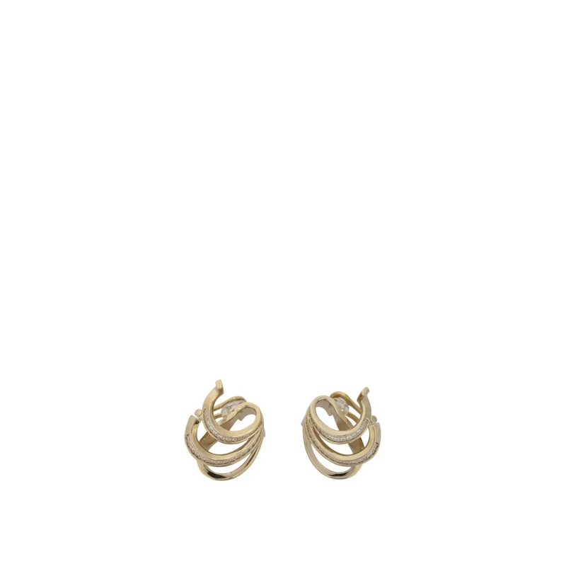 Salvatore Ferragamo Oorknopjes "Triplo Gancini" Earrings Gold