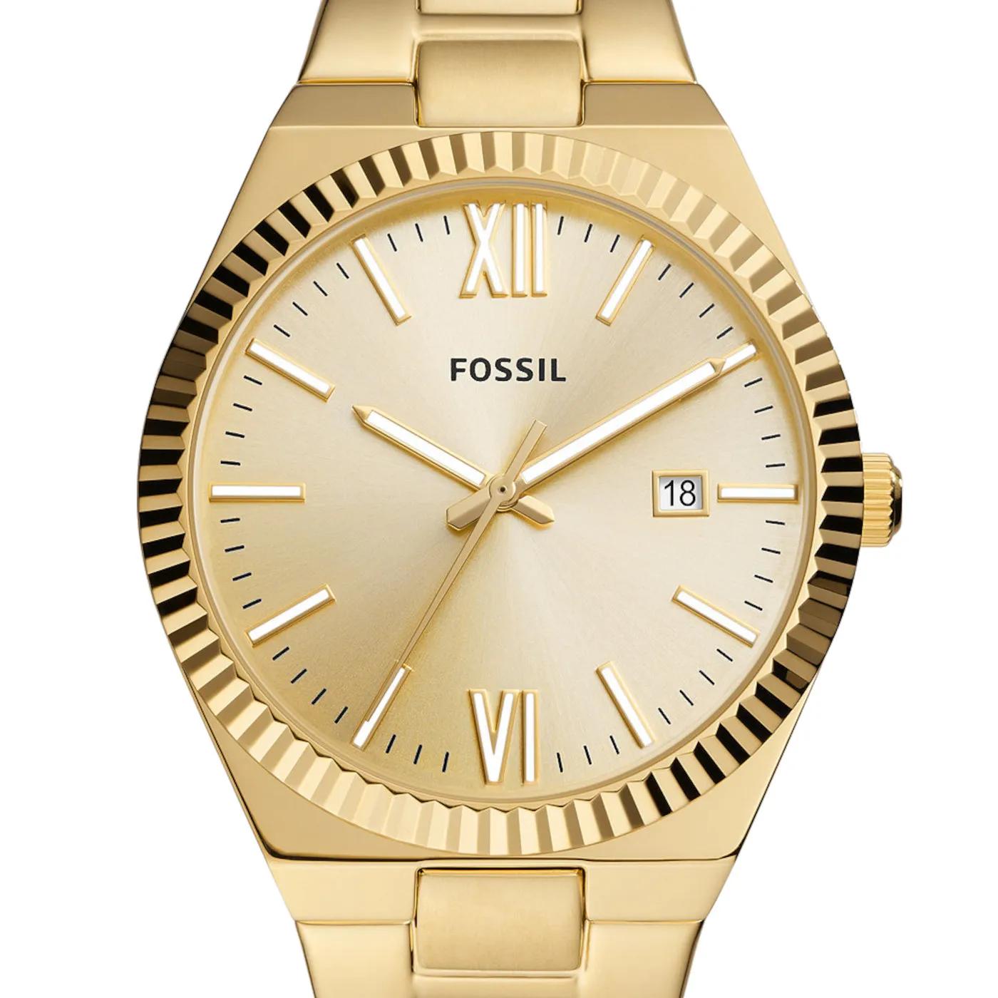 Fossil Scarlette Three-Hand Date Stainless Steel Watch Gold-Tone