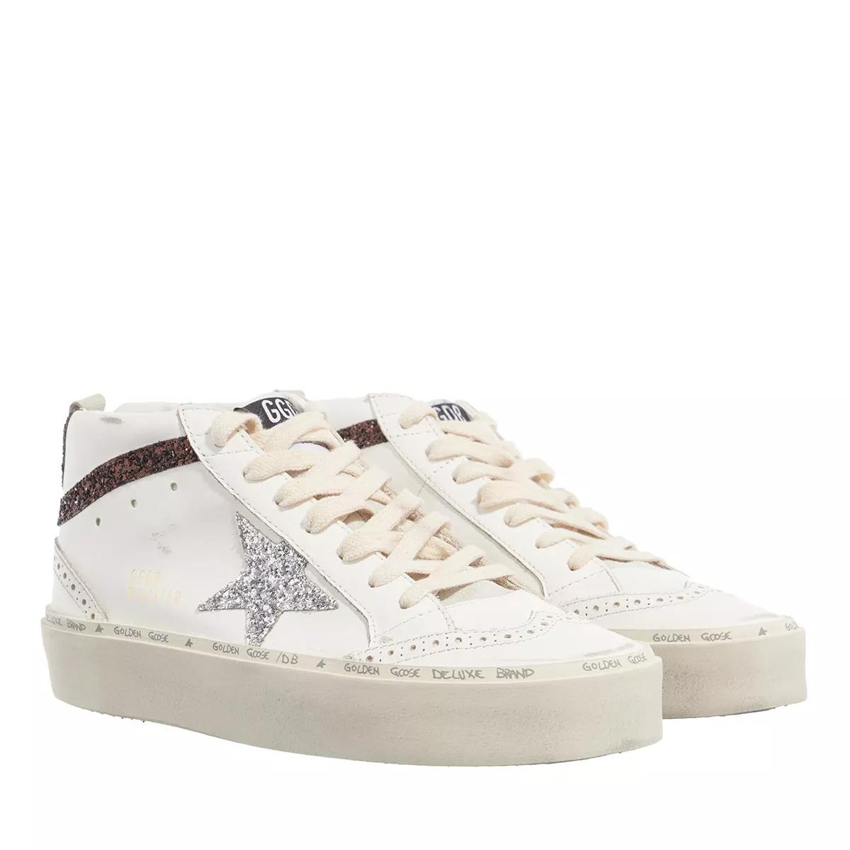 Golden Goose Sneakers - Midstar Leather Upper Silver Glitter - Gr. 42 (EU) - in Weiß - für Damen