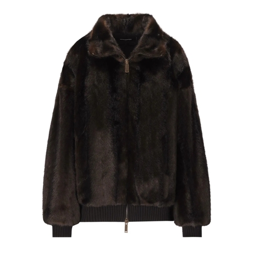 Dsquared2 DSQUARED2 FAUX FUR D2 BRAUNE BOMBERJACKE schwarz Parka