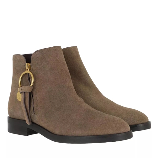 See By Chloé Boots Leather Taupe Stiefelette
