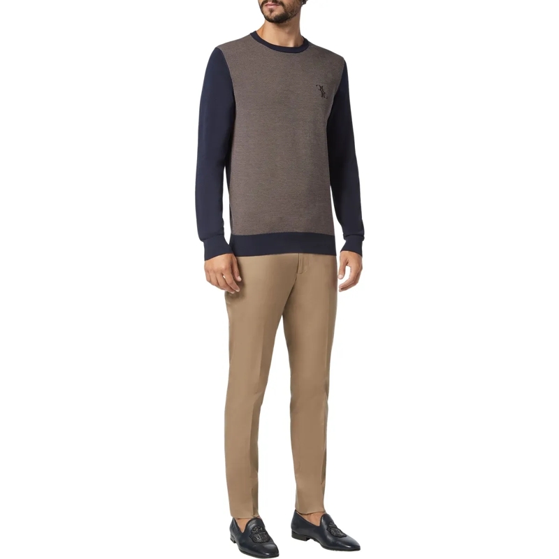 BILLIONAIRE  Rundhalspullover Double B dunkel-blau(Image 3)