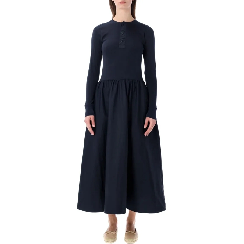 Polo Ralph Lauren  Polo Cotton Henley Long Dress Black