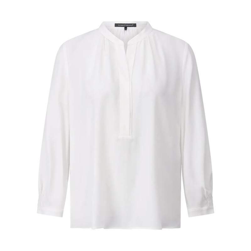Luisa Cerano Bluse Bluse aus Seiden-Mix Weiß