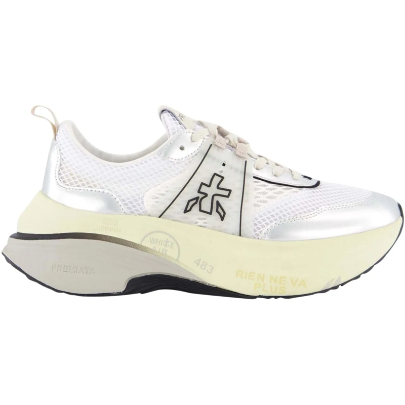 Premiata Sneaker basse Dames Hill Sneaker Wit/Zilver weiß