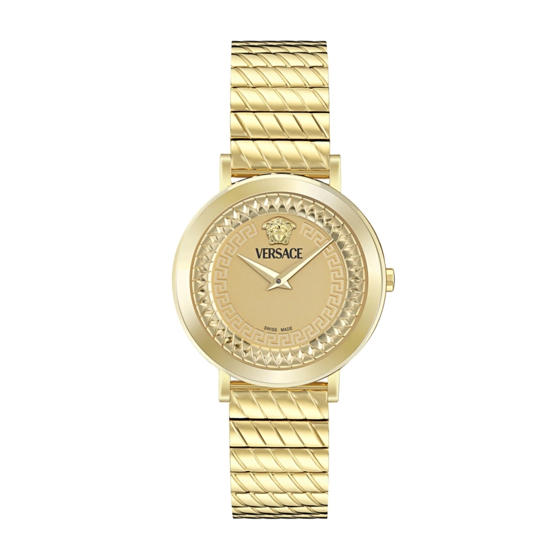 Versace Quarzuhr Quarz-Analoguhr Versace Delphinus gelb