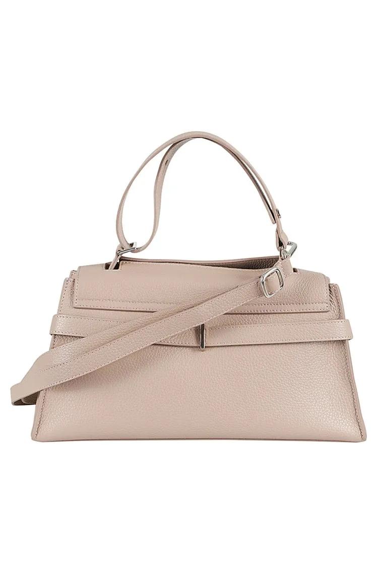 Orciani Hobo bags Sveva Grained Leather S Bag in roze