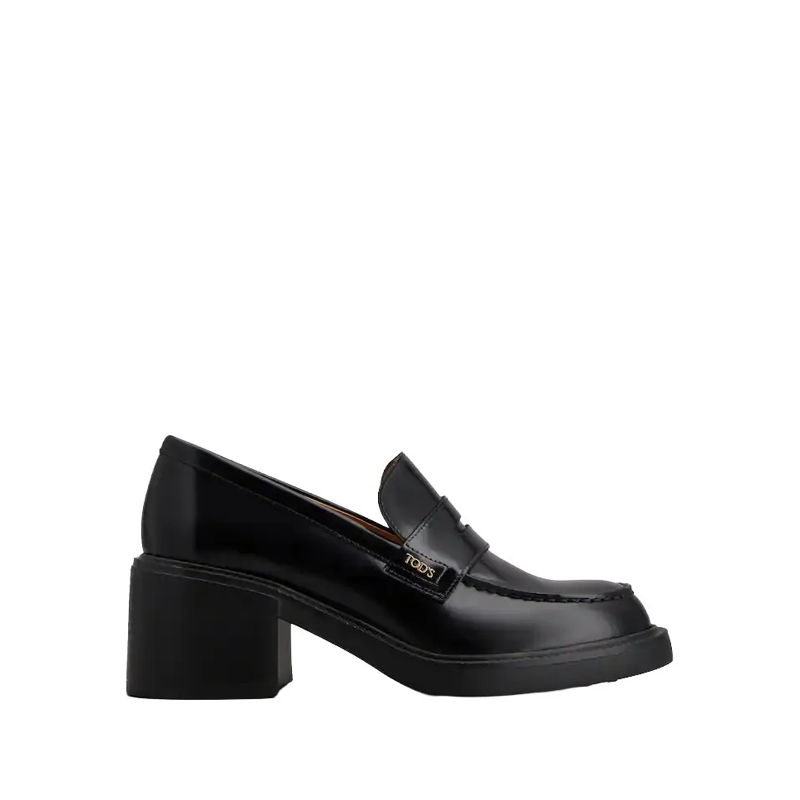 Tod's Pumps Refined Black Calfskin Loafers With Timeless Desig Black