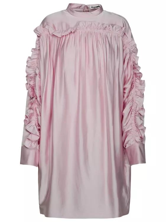 Jil Sander - Pink Viscose Dress - Größe 34 - pink