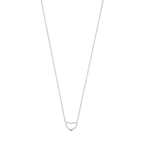 Isabel Bernard Saint Germain Alizã©E 14 Karat Necklace With Heart White Gold Medium Halsketting