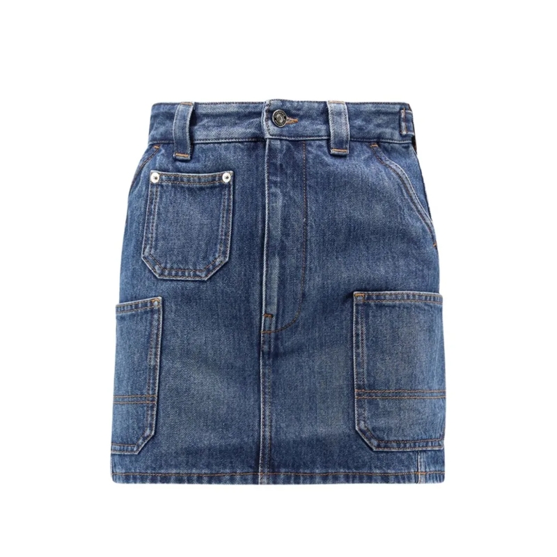 Givenchy Spijkerrok Structured Denim-Look Mini Skirt Blue