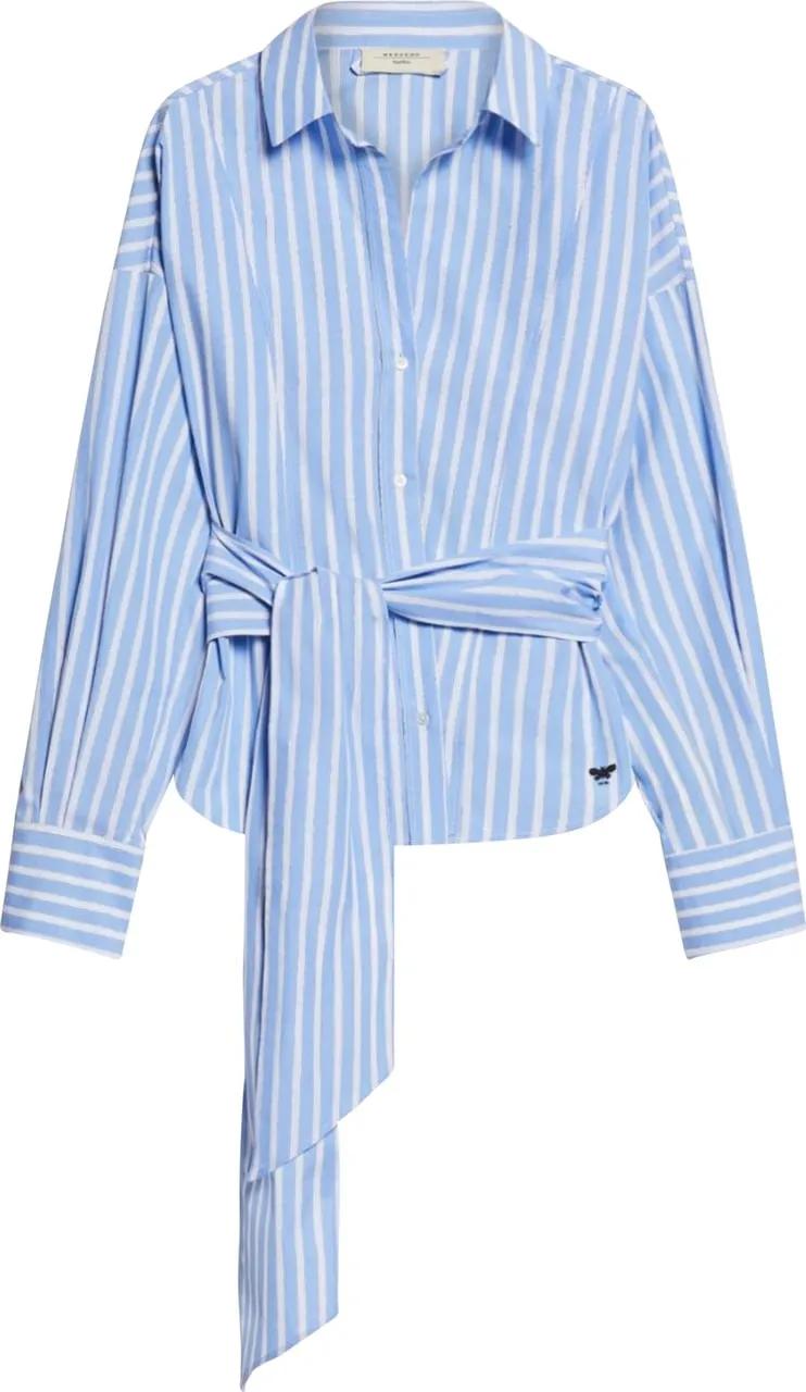 Thumbnail - Max Mara - Max Mara Weekend Blouses Lichtblauw Torino - Größe 40 - blue