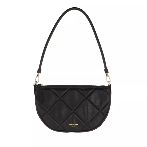 Burberry Olympia Handle Bag Leather Black Pochette