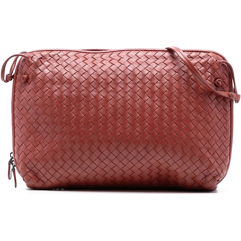Bottega Veneta Schultertasche Large Nappa Intrecciato Nodini Crossbody rot