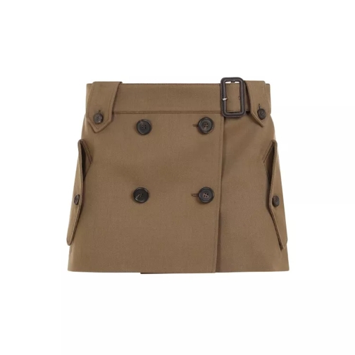 Miu Miu Cork Brown Virgin Wool Mini Skirt Brown 