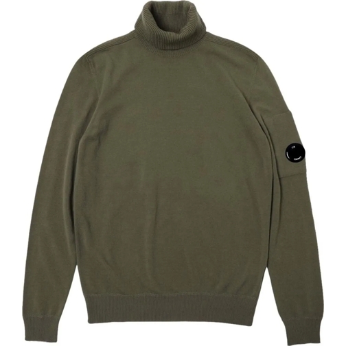 CP Company  Lens Logo Patch Turtleneck Sweater grau