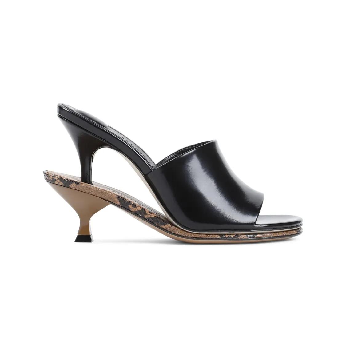 Jacquemus Slipper & Pantoletten - Lamb Leather Les Doubles Mules - Gr. 36 (EU) - in Schwarz - für Damen