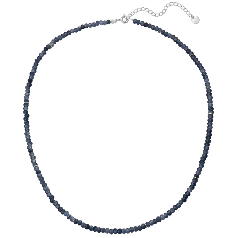 Glanzstücke München Mittellange Halskette Sterling Silber Halskette Chalcedon blau(Image 2)